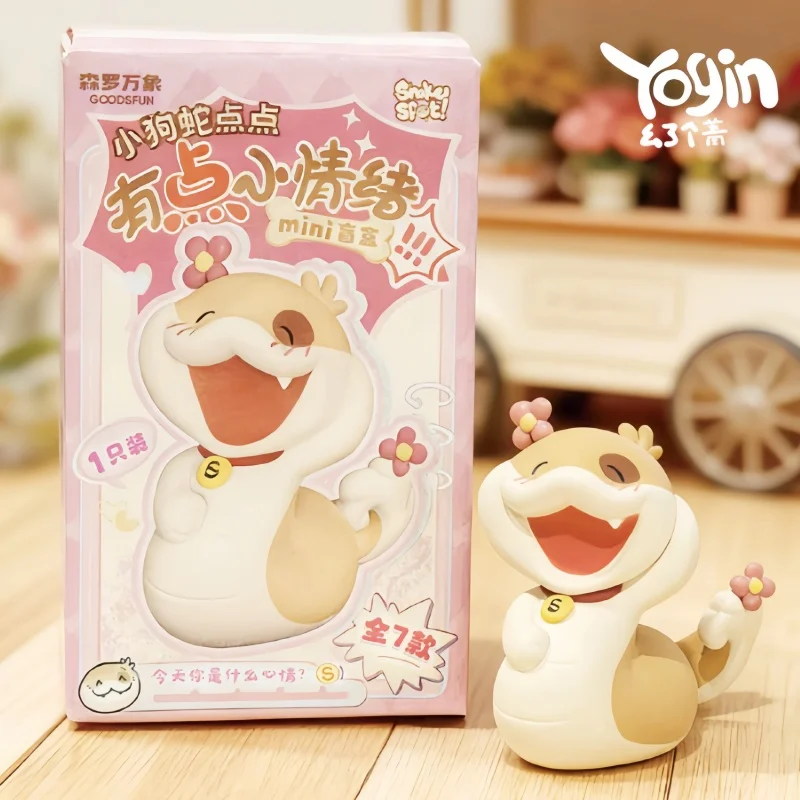 

Новая мини-слепая коробка Sharkitty Snake Spot A Little Moody, милая коллекционная фигурка, случайный дизайн, праздничные подарки на день рождения