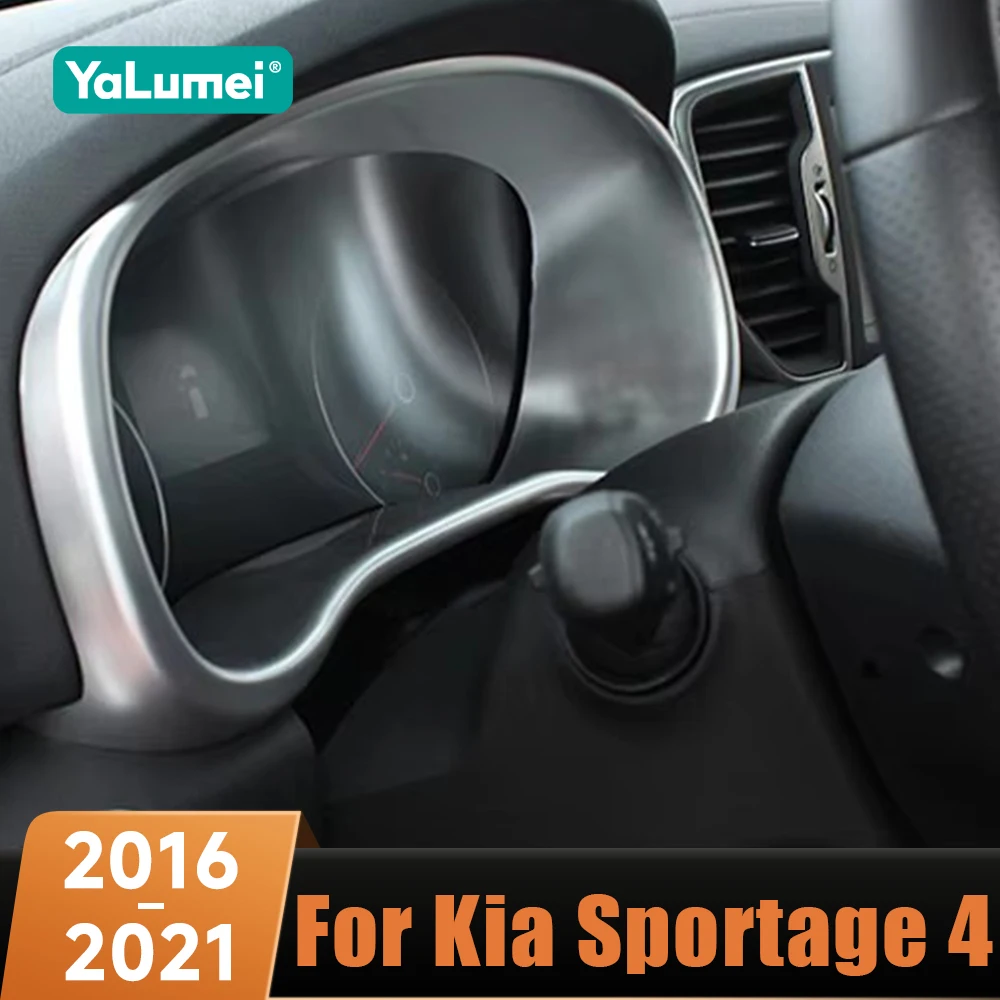 Auto Dashboard Innen Instrument Rahmen Abdeckung Trim ABS Aufkleber Zubehör Für Kia Sportage 4 QL 2016 2017 2018 2019 2020 2021