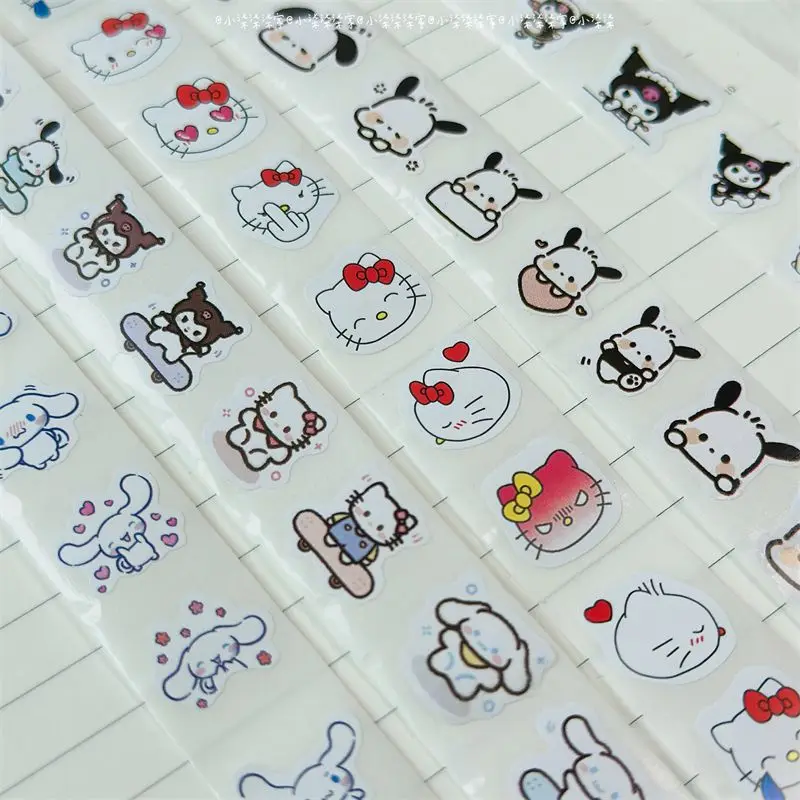 Sanrio Hello Kitty Kawaii Anime Diy Decal Cute Cinnamoroll Cartoon Decoration Sealing Sticker Adhesive Tape Lovely Gifts Girls