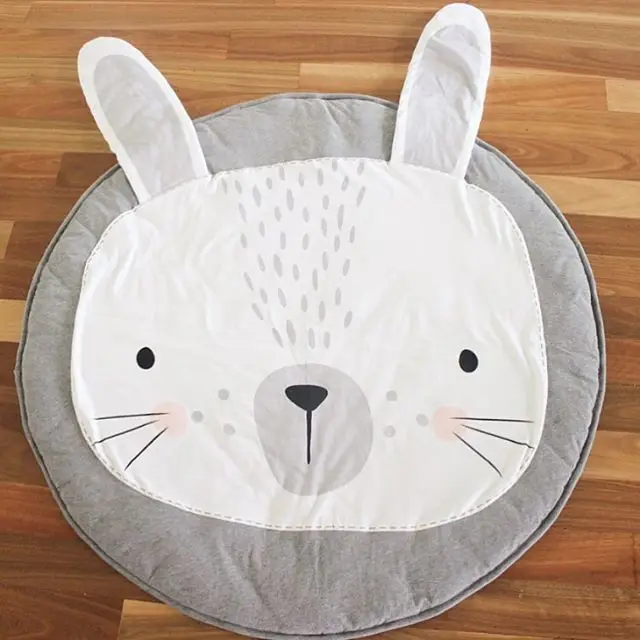 INS Baby Infant Play Mats 95CN Kids Crawling Carpet Floor Rug Baby Bedding Rabbit Blanket Cotton Game Pad Children Room Decor