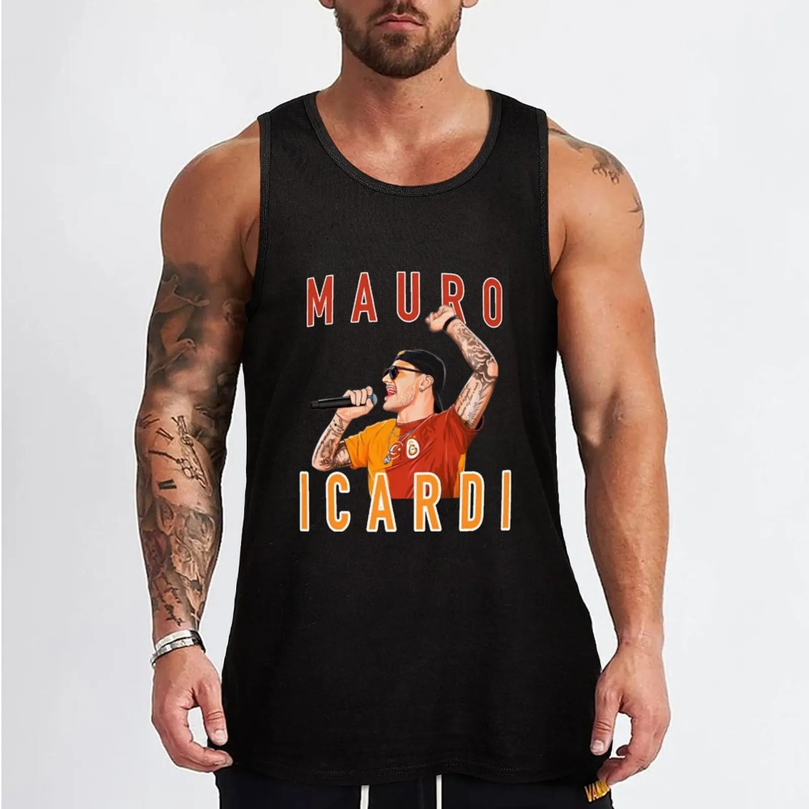 ماورو إيكاردي تانك توب للرجال بلا أكمام تي شيرت رجالي تي شيرت ملابس رياضية للرجال تي شيرت ياباني