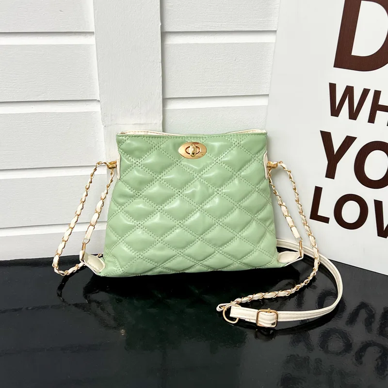 

High-end small bag women's cross-border new trendy spring and summer fashion messenger bag versatile ins foreign style rhombus chain bag