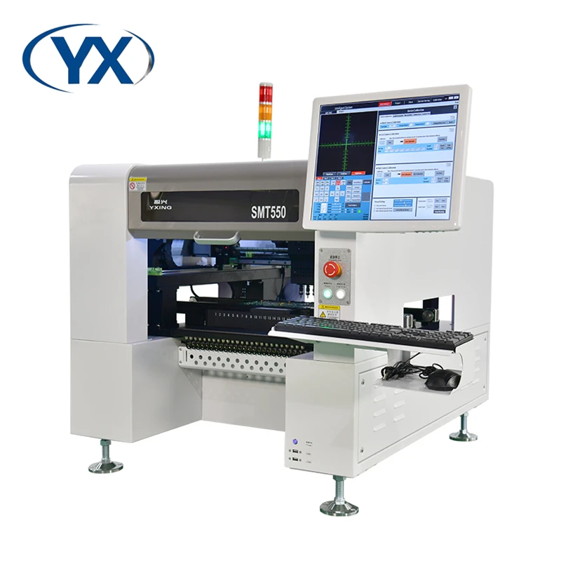 Stock in Europe New product 2022 automatic chip mounter PCB assembly machine SMT550 with PCB400*200mm