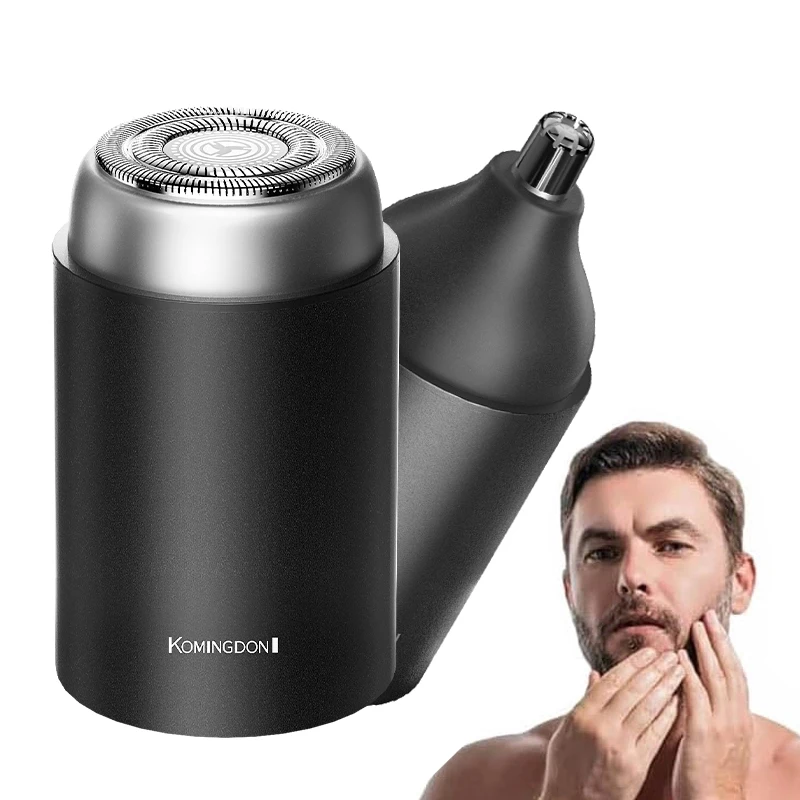 Mijia Komingdon 2 in 1 Cordless Mini Electric Shaver Nose Trimmer Rechargeable Portable Hair Removal Face Razor for Men Travel
