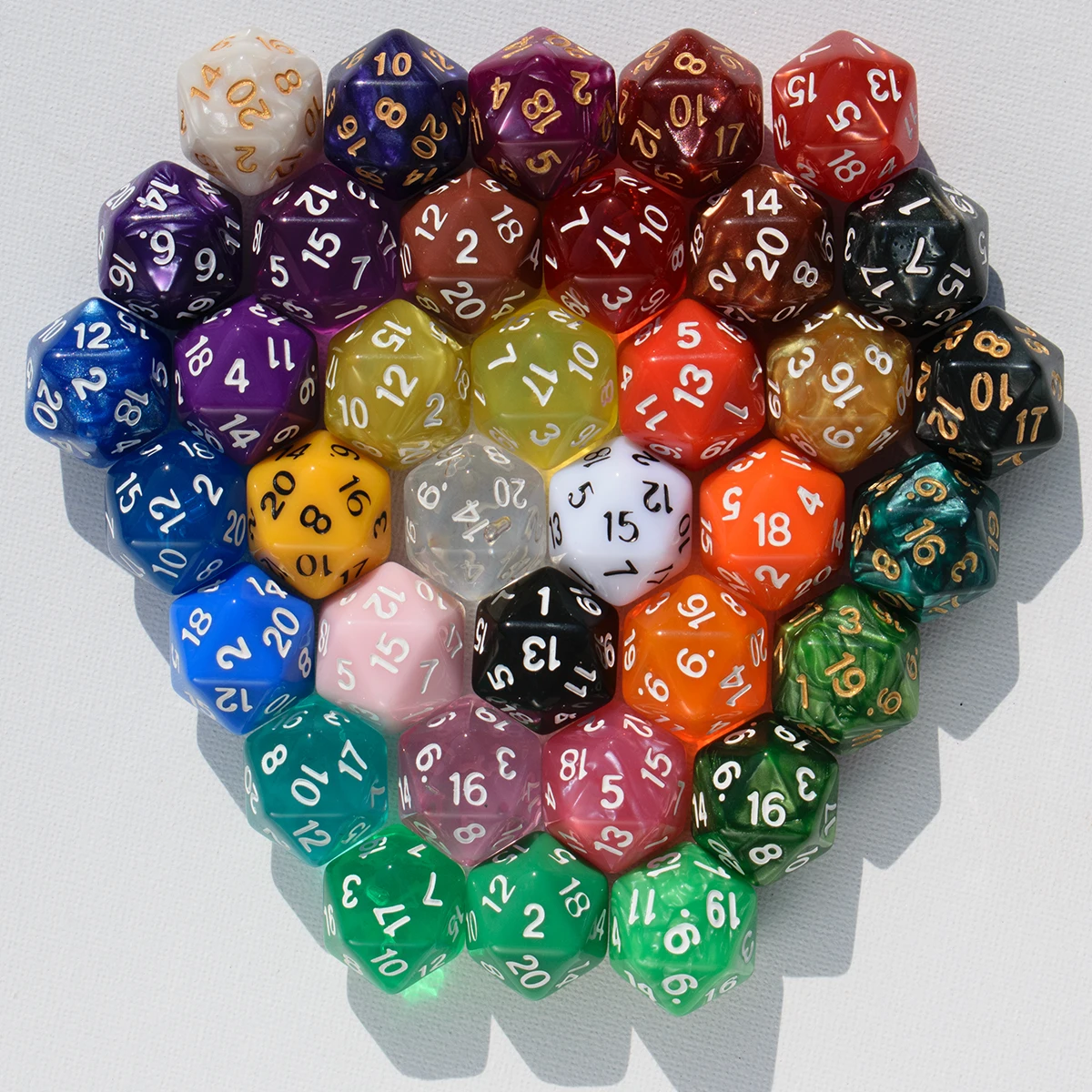 D20 Counter Dice D20 Counters MTG DND Spindown Dice 20 Face Number Dices for D&D Magic the Gathering 4-10 Mix Color Dados Dices