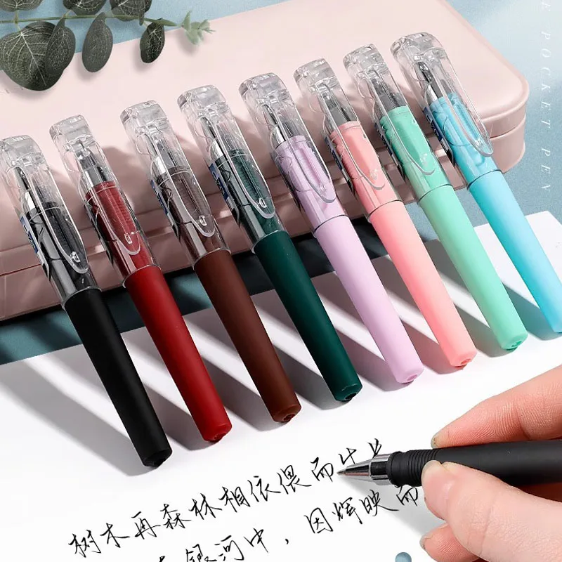 20Pcs/Lot Portable Stationery Mini Gel Pen 0.5mm Black Ink Macaron Morandi Color Neutral Pens Writing Office School Supplies