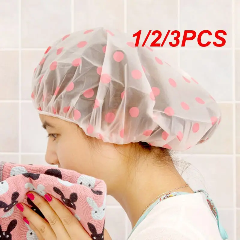 1/2/3 Uds ducha mujer baño Hotel ducha de casa baño gorros elásticos para el cabello sombreros Spa peluquería capó cubierta impermeable para el