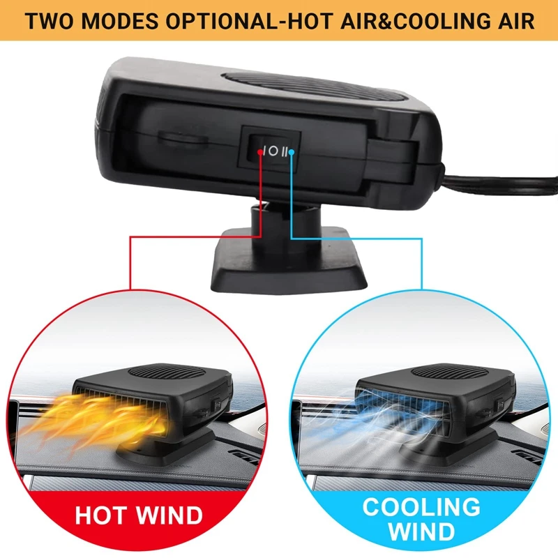 Car Heater Fast Heating & Cooling Fan Electric Car Heater Defroster Demister Windshield Defroster(24V,For Truck) Easy To Use