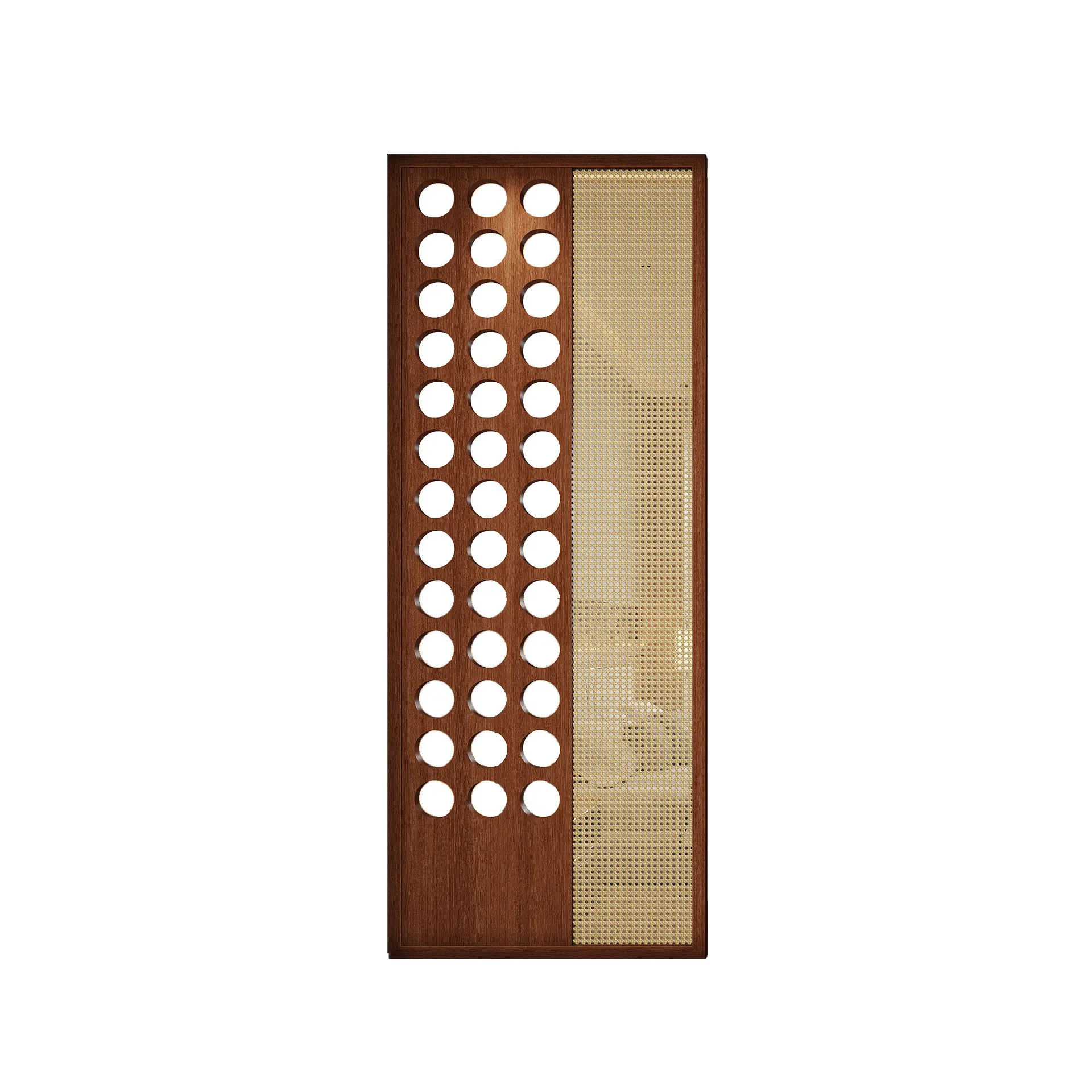 Solid wood rattan screen partition living room shelter hole board dining room one room becomes two rooms baffle bedroom block be