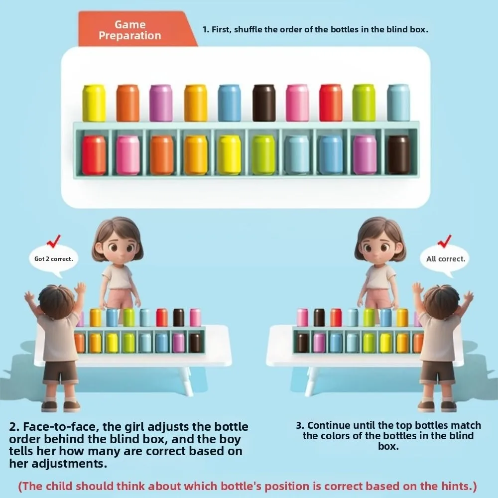 Jeu créatif de correspondance de bouteilles, pensée logique interactive, jouets de tri des couleurs Montessori, reconnaissance des couleurs, pensée innovante