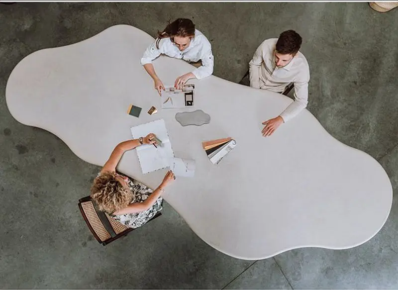 Nordic desk, surprised by the silent wind and clouds, office desk, conference table, dining table, Italian designer desk