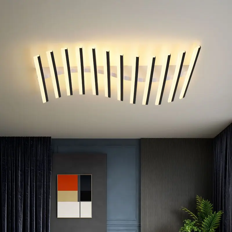 

Simple Modern High-end Living Room Light Rectangular Atmosphere Energy-saving Ceiling Light Minimalist Wind Hall