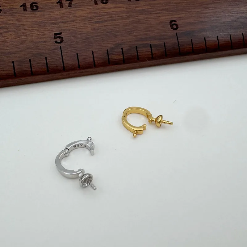 1 قطعة الصلبة 925 فضة قلادة موصل 18K الذهب اللون DIY بها بنفسك مجوهرات ل حبات اللؤلؤ اكسسوارات صنع مكونات