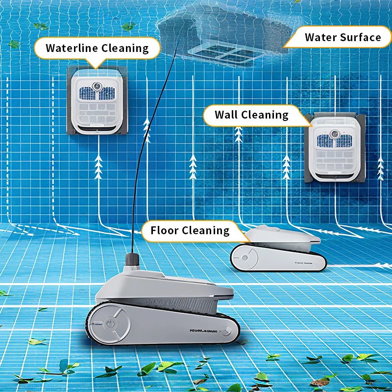STLF Advanced Intelligence APP Fernbedienung Pool Surface Skimmer Cleaner Automatischer intelligenter Pool-Roboter-Reiniger