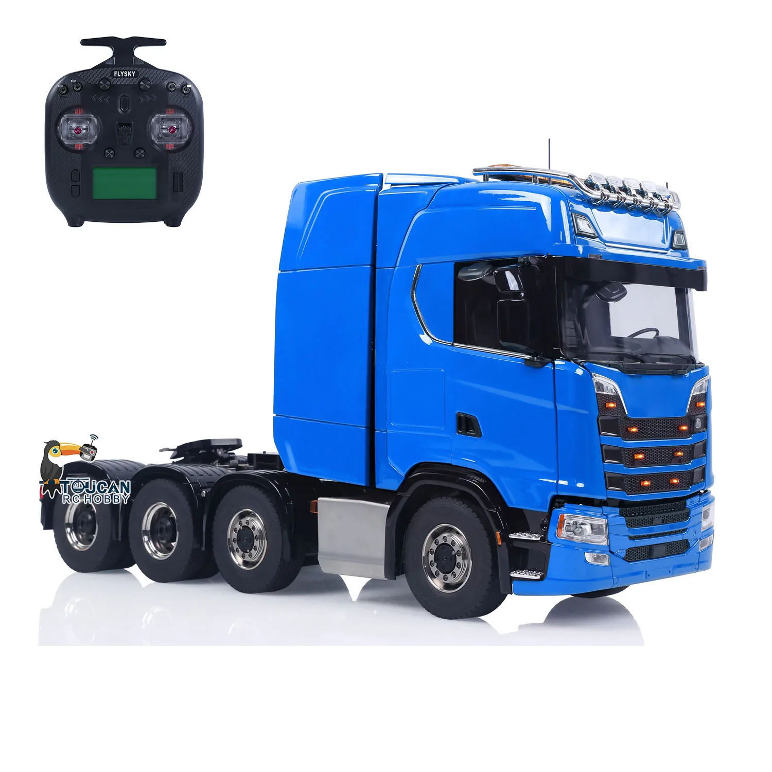 770S 1:14 RC Trattore Camion 8X8 Auto telecomandate Modello Trasmissione in metallo con custodia di trasferimento Cambio a 3 velocità Luci Suoni