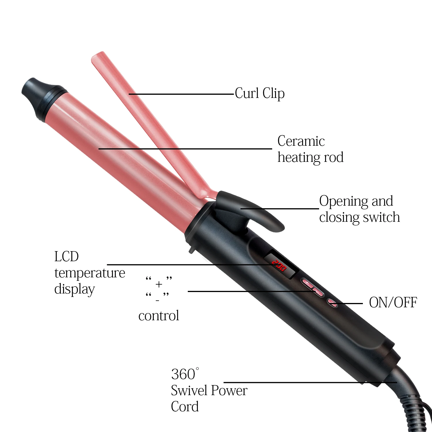 professional 1 inch curling iron Hair waver Pear Flower Cone Ceramic curling wand roller beauty Salon Hair Curlers