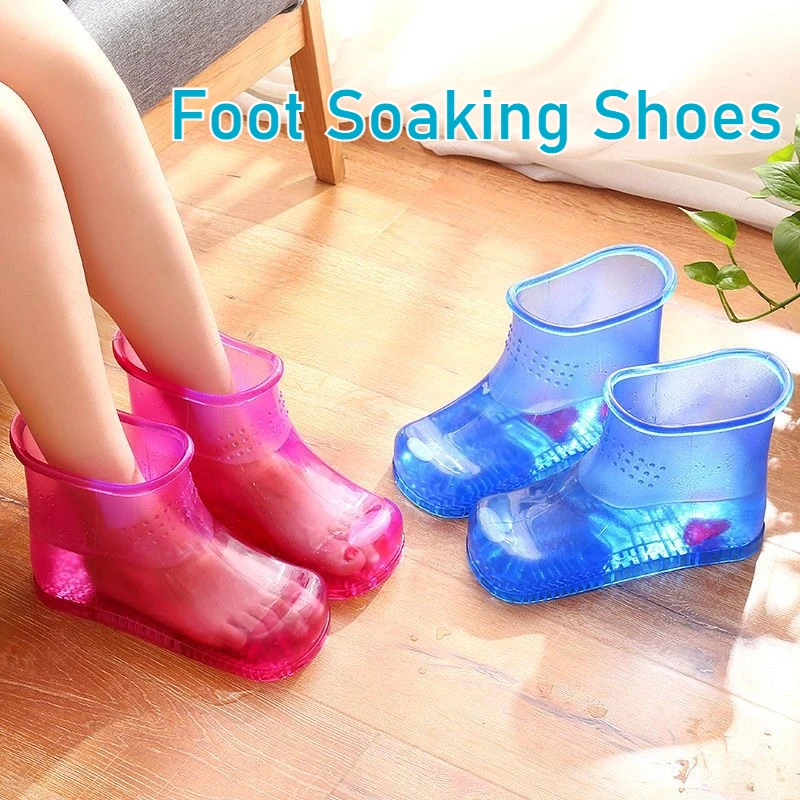 

Foot Soaking Shoes for Women Spa Bath Slippers Massage Bucket Non-Slip Foot Bath Tub Portable Plastic Basin Home Pedicure Care