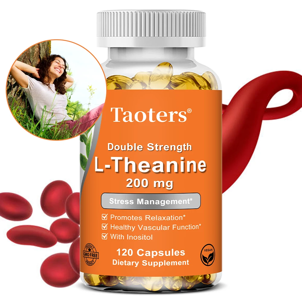 

Natural L-Theanine 200 Mg Capsules, 120 Vegetarian Capsules, Improves Mood, Improve Concentration, Improves Sleep Quality