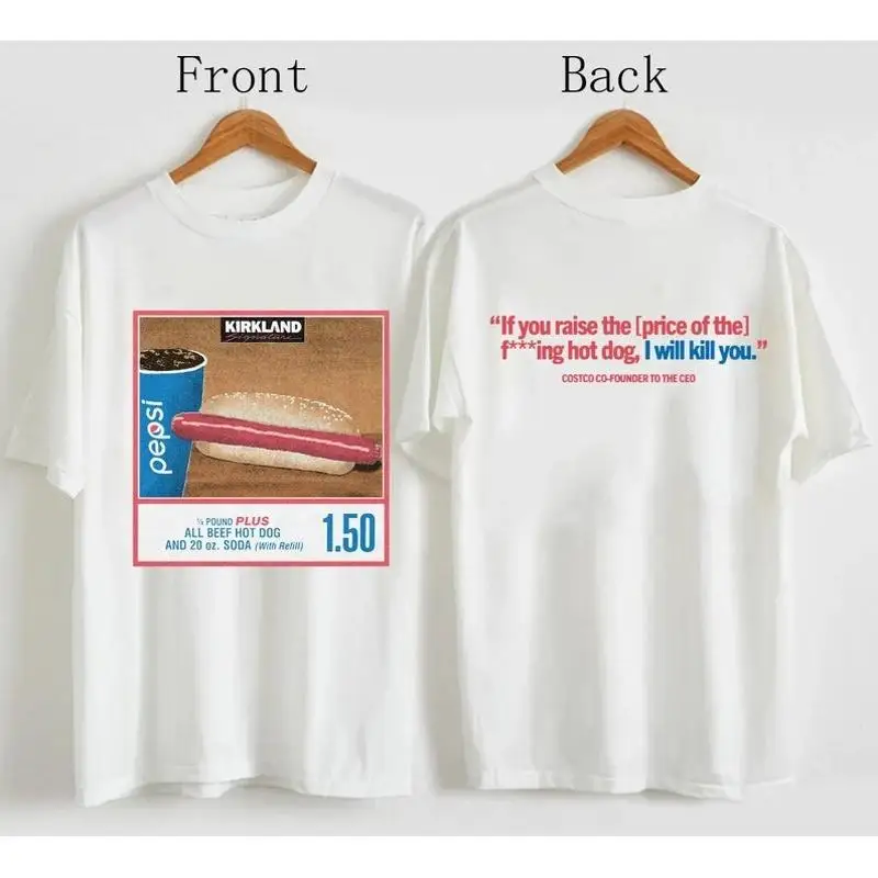 1 50 كوستكو هوت دوج الصودا كومبو مع اقتباس تي شيرت تتجه