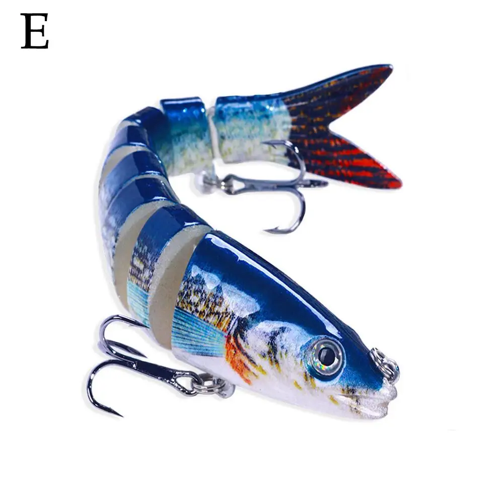 13,4 cm sinkende Wobbler, Angelköder, Gelenk-Kurbelköder, Swimbait, 8-Segment-harter künstlicher Köder für Angelgerät-Köder