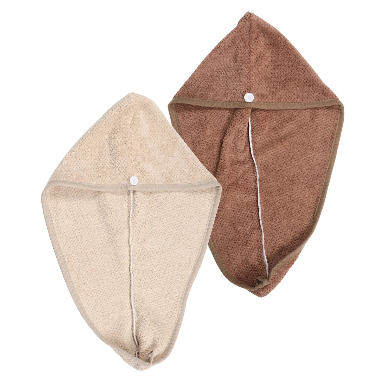 

2Pcs High Quality Coral Velvet Hair Drying Cap Quick Drying Hair Turban Strong Water Absorption Durable Bath Head Wrap For Women