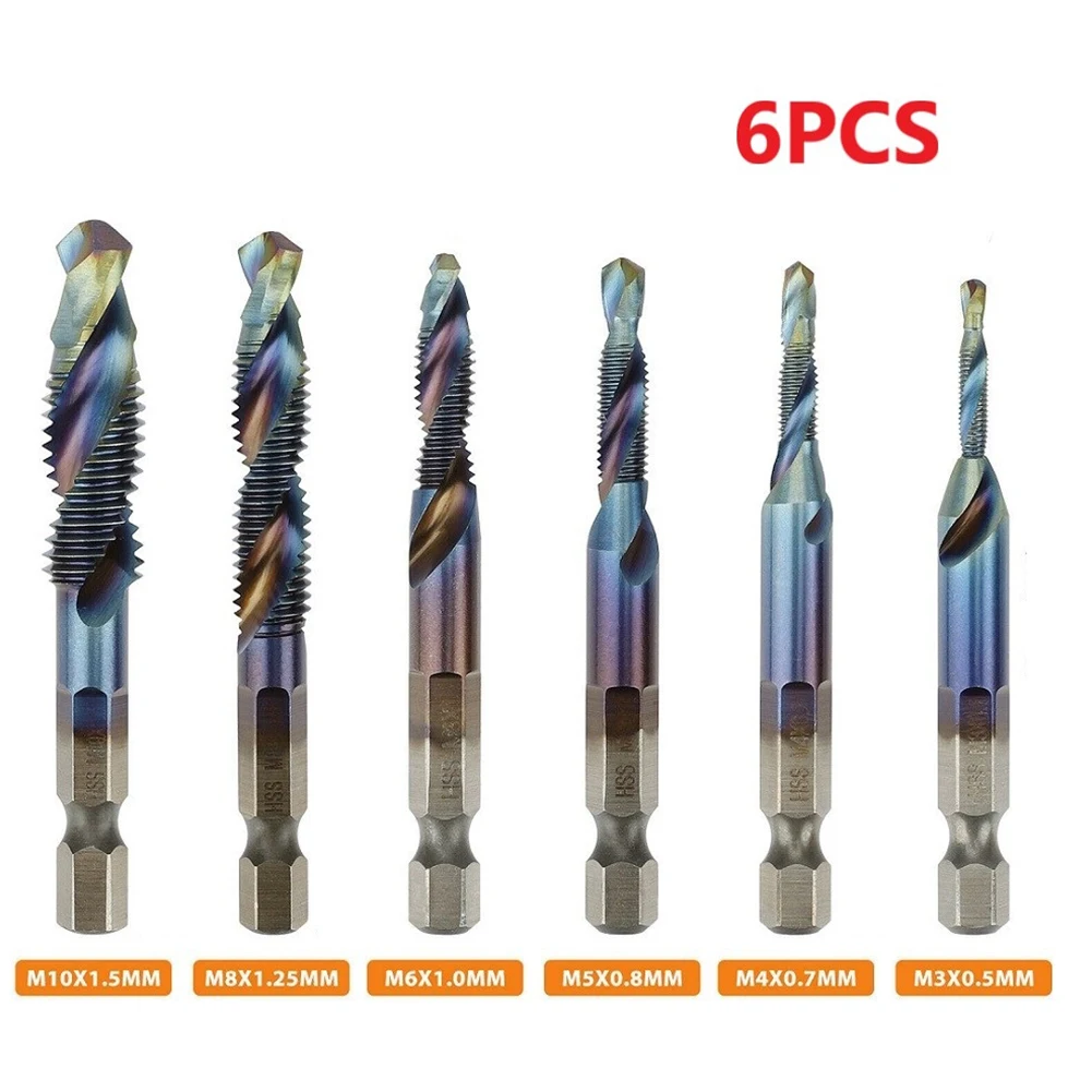 Utensili elettrici Bohren Tap Drill Rechtsh nder 1 4 pollici 1 4 Zoll composito codolo esagonale vite metrica Metrische Schraube