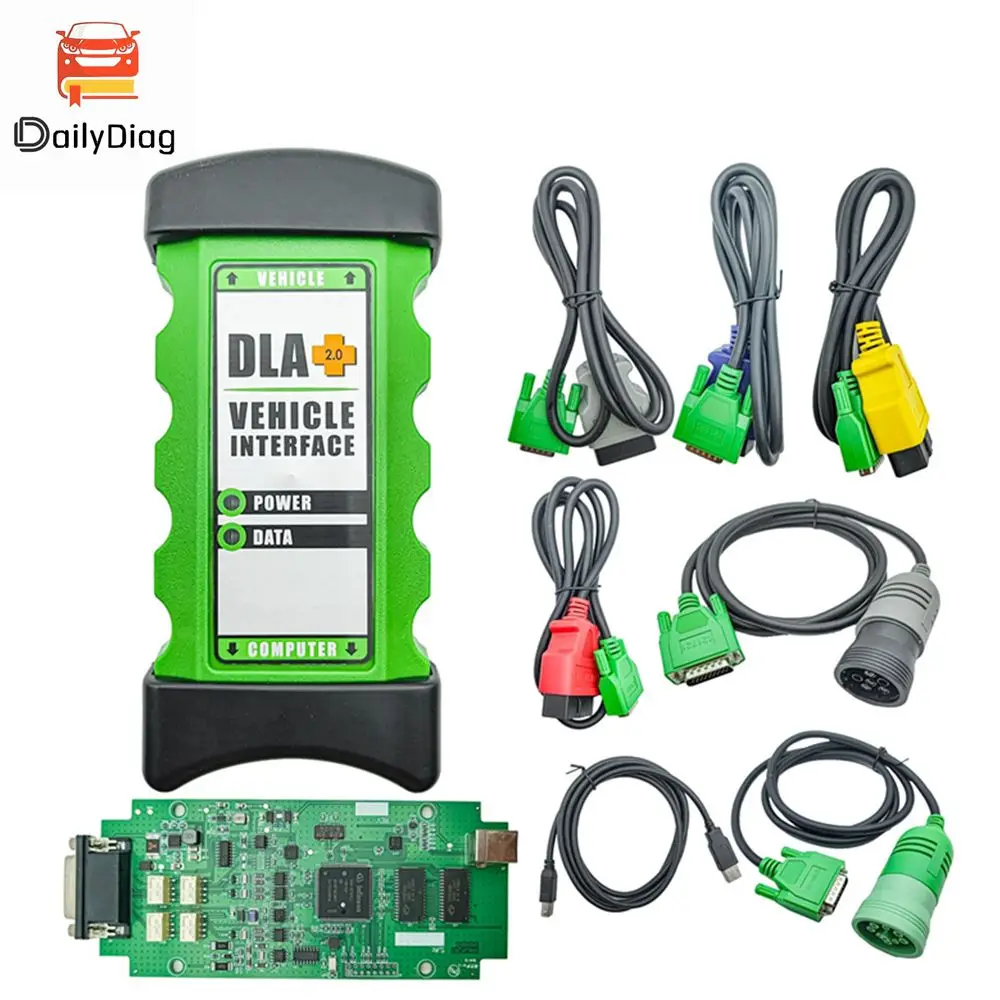 Newest Professional Diagnostic Tool V2019 Heavy Duty Truck Scanner DLA+ 2.0 Adapter Kit