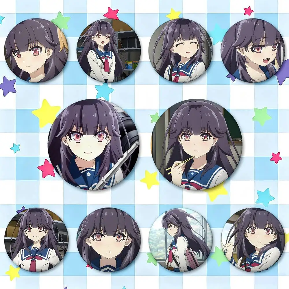 Chika Homura Haruta & Chika Badges 25 32 44 58 75 Mm Round Cosplay Pin Bag Decor Fans Collect Friends Gifts Brooch Souvenir