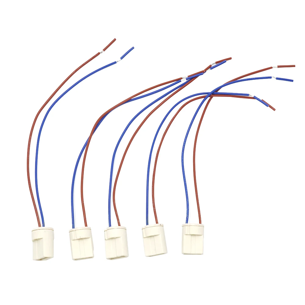 G9 Lamp Holder Accessories Halogen LED Bulbs Useful 10cm Supply Line 18mm Base Pre-installed Cables Replacement