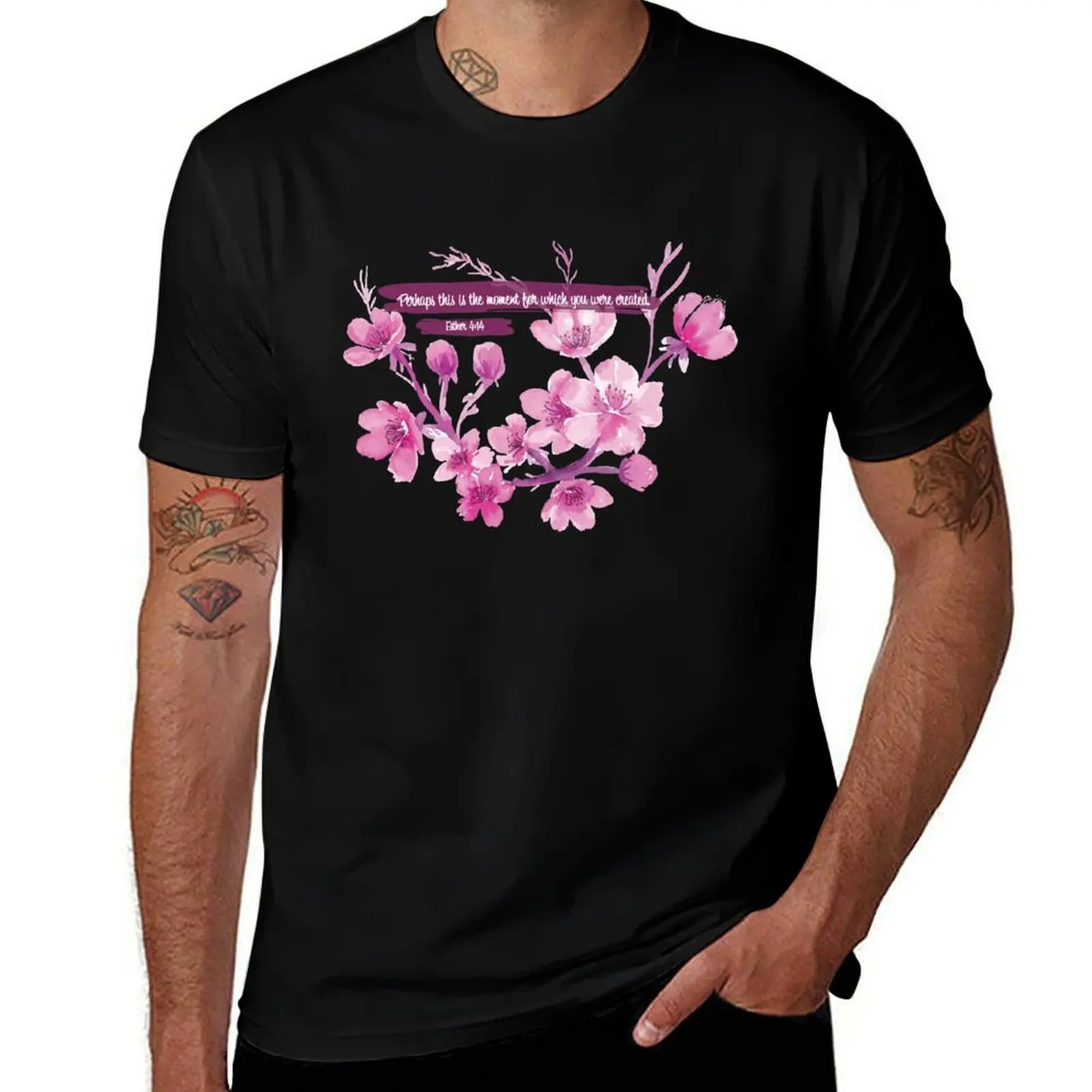 Perhaps this is the moment for which you were created Bible art T-Shirt man t shirts cotton T-Shirt