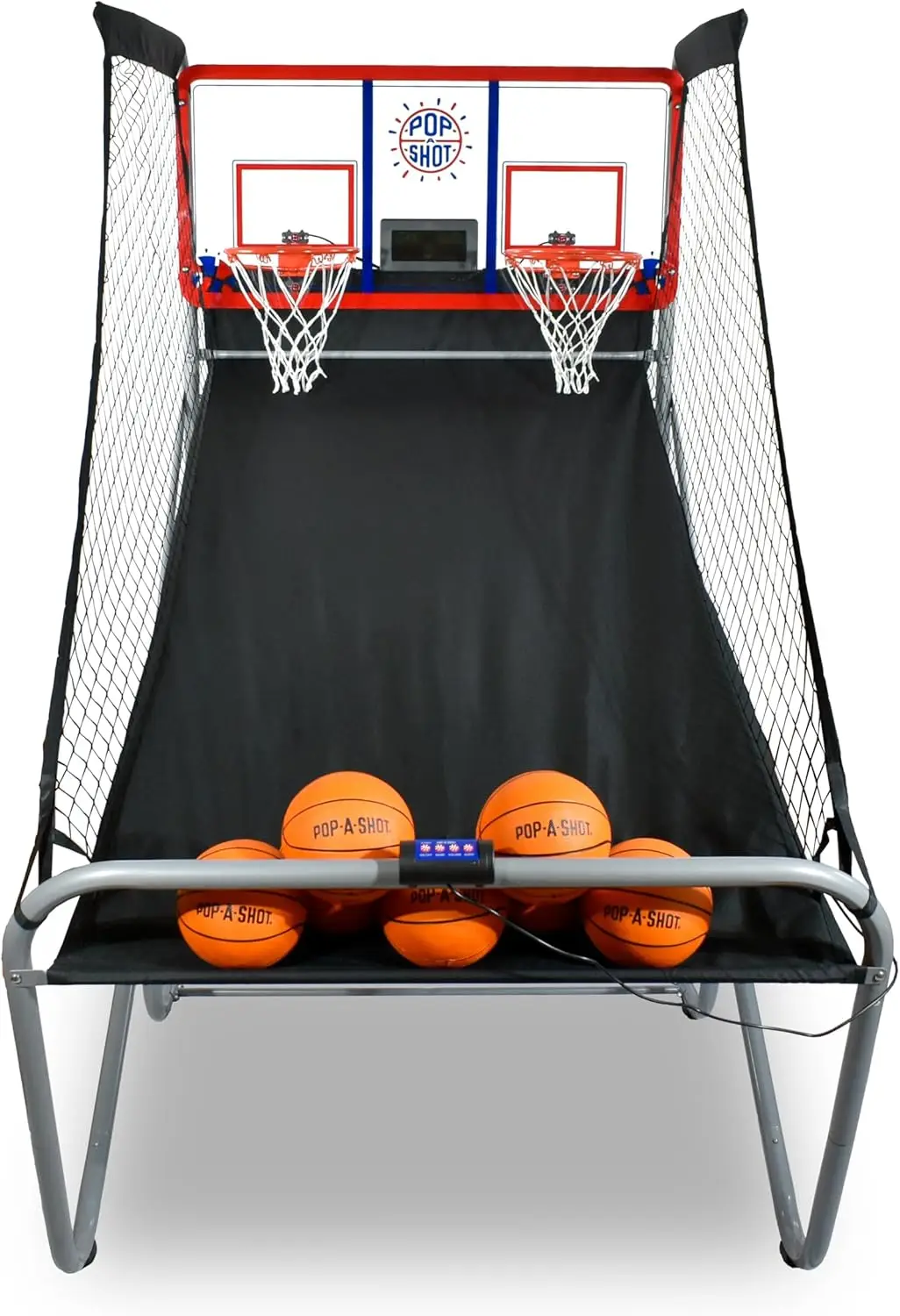 Indoor/Outdoor Dual Shot | Arcade Basketball Fun, Inside or Out  Sensor Scoring | 16 Game Modes 7 Balls  Foldable Storage