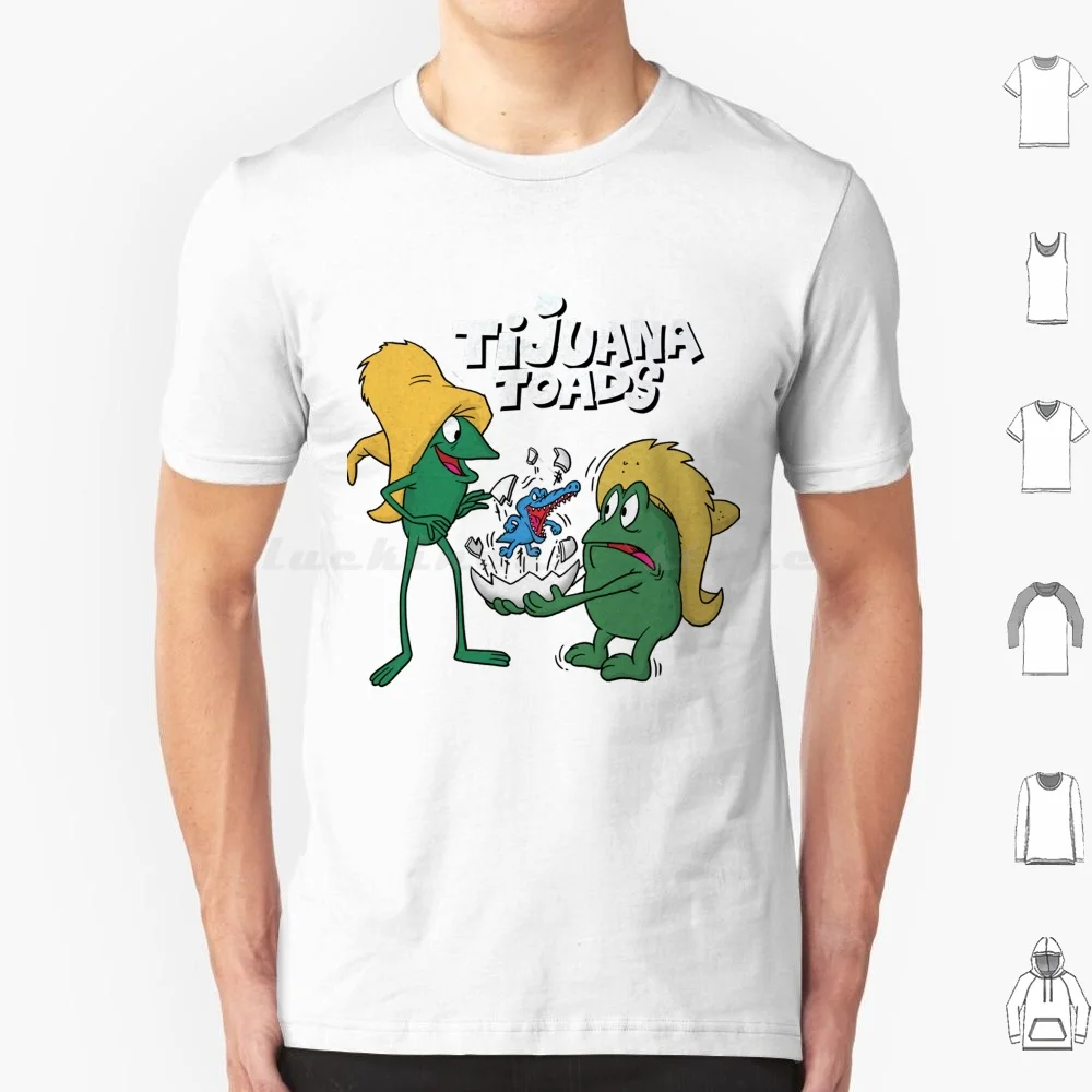 Camiseta de algodón con diseño de personajes de dibujos animados obsoletos, tributo a la música vintage retro, The Tijuana Toads Toro y Pancho Love You, para hombres y mujeres
