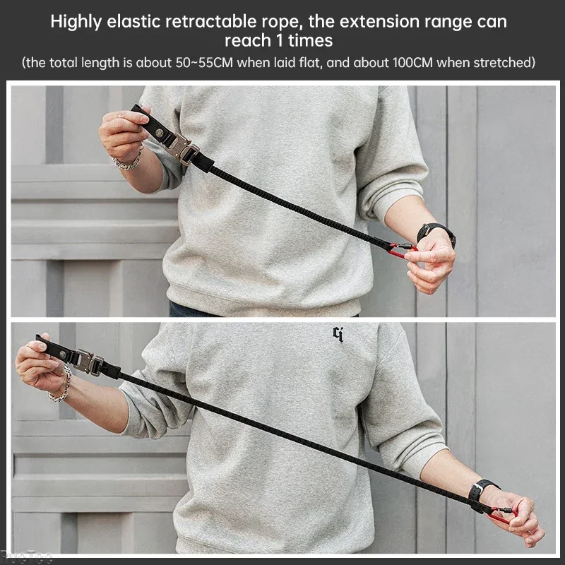Tactical Elastic Tool Anti Loss Rope with Carabiner for Aerial Work Hammer Electric Drill Outdoor Working Tool Parts Accessories