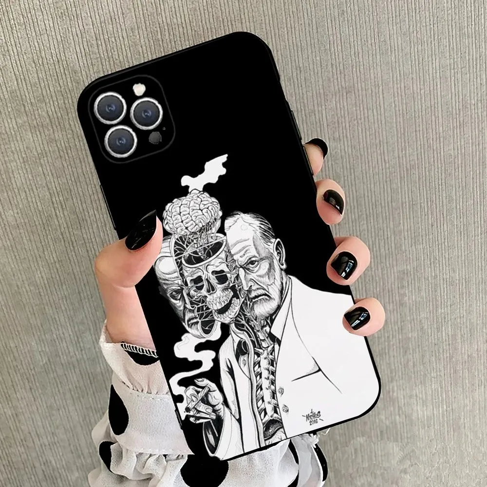 Sigmund Psychoanalysis Freud  Phone Case For iPhone 15,14,13,12,11,Plus,Pro Max,XS,X,XR,SE,Mini,8,7 Soft Silicone Black Cover