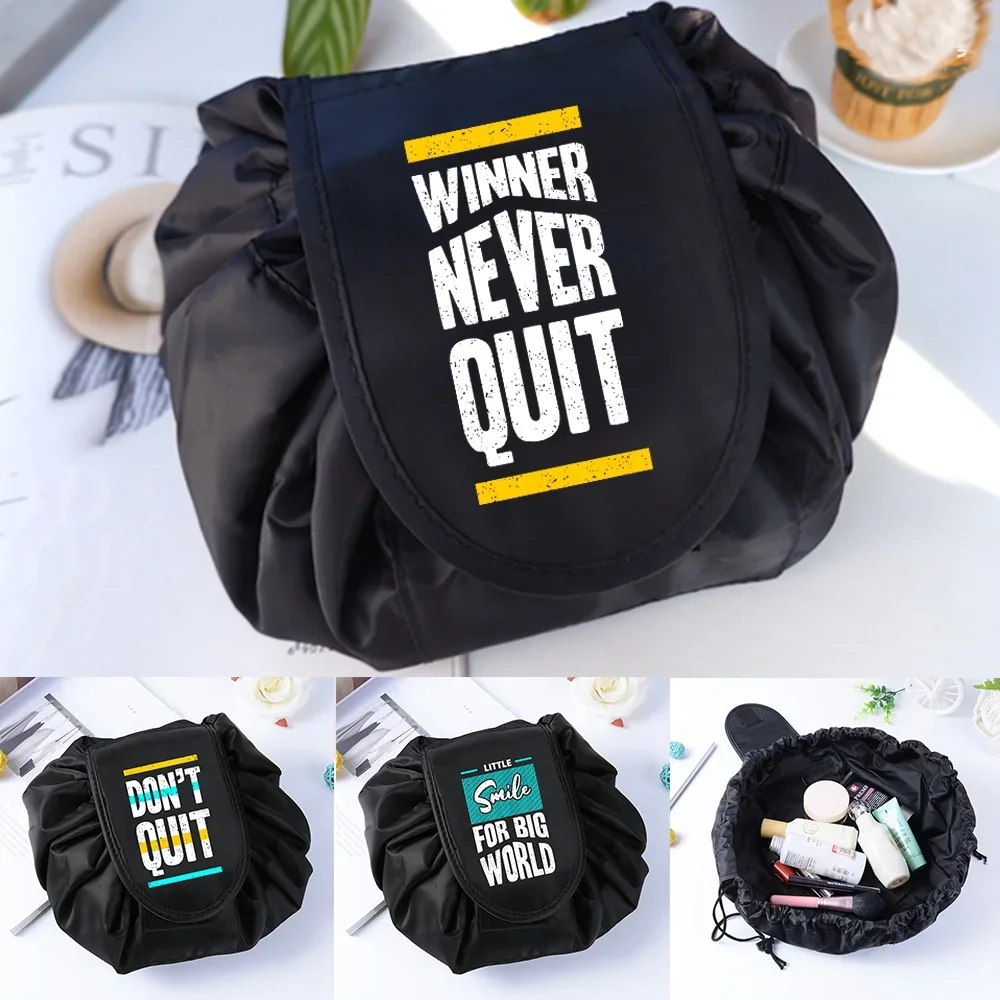 

Women's Makeup Bag Organizer for Cosmetics Organizer Travel Pouch Make Up Box Drawstring Storage Crossbody Custom Toiletry Bags