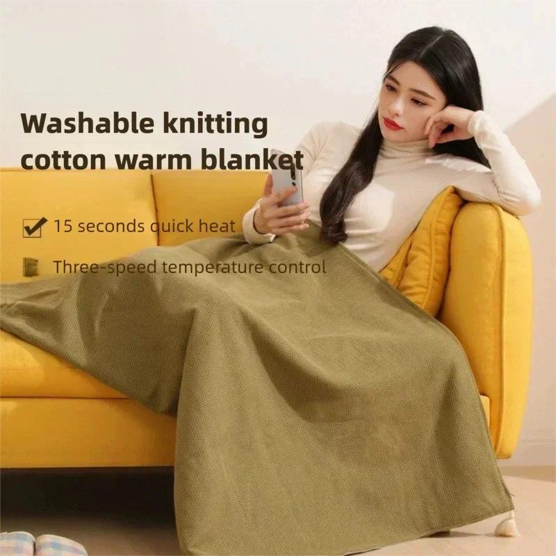 يمكن ارتداؤها بطانية كهربائية 3 مستويات التدفئة USB التدفئة شتاء دافئ بطانية المنزل مكتب التدفئة في الهواء الطلق المراتب قابل للغسل