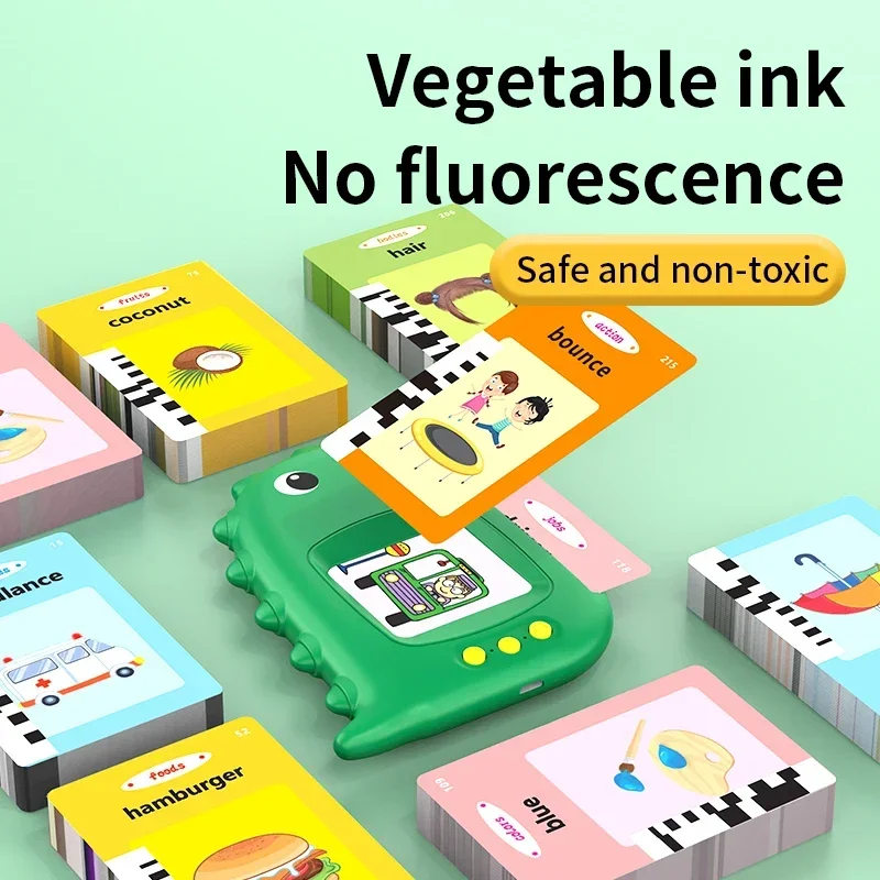 Kinderen Leren Machine Dinosaurus Flash Kaarten Machine Baby Jongens Meisjes Voorschoolse Leren Leesmachine Vroeg Educatief Speelgoed Cadeau