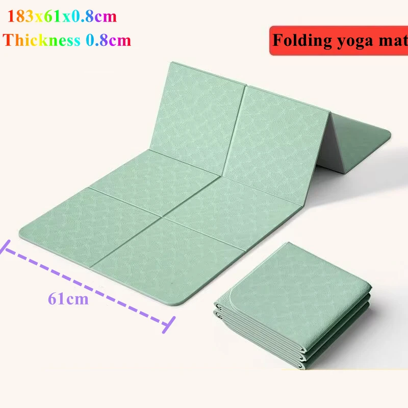

Fold 8MM Thick TPE Gymnastics Mat Fitness Equipment Yoga Mats Exercise Yoga and Pilates Anti-slip Sport Fitness Mat Blanket For