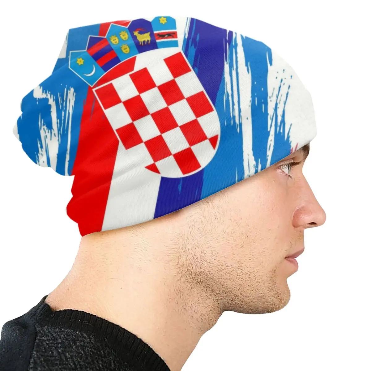 Flag Of Croatia Skullies Beanies Caps Unisex Winter Warm Knitting Hat Hip Hop Adult Croatian Patriotic Proud Bonnet Hats Ski Cap