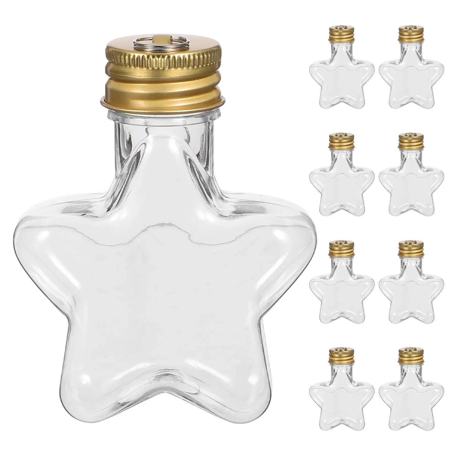 

20Pcs Refillable Christmas Ornaments 50Ml Star Shaped Drink Baubles Clear Plastic Holiday Decor for DIY Treats and Party Favor
