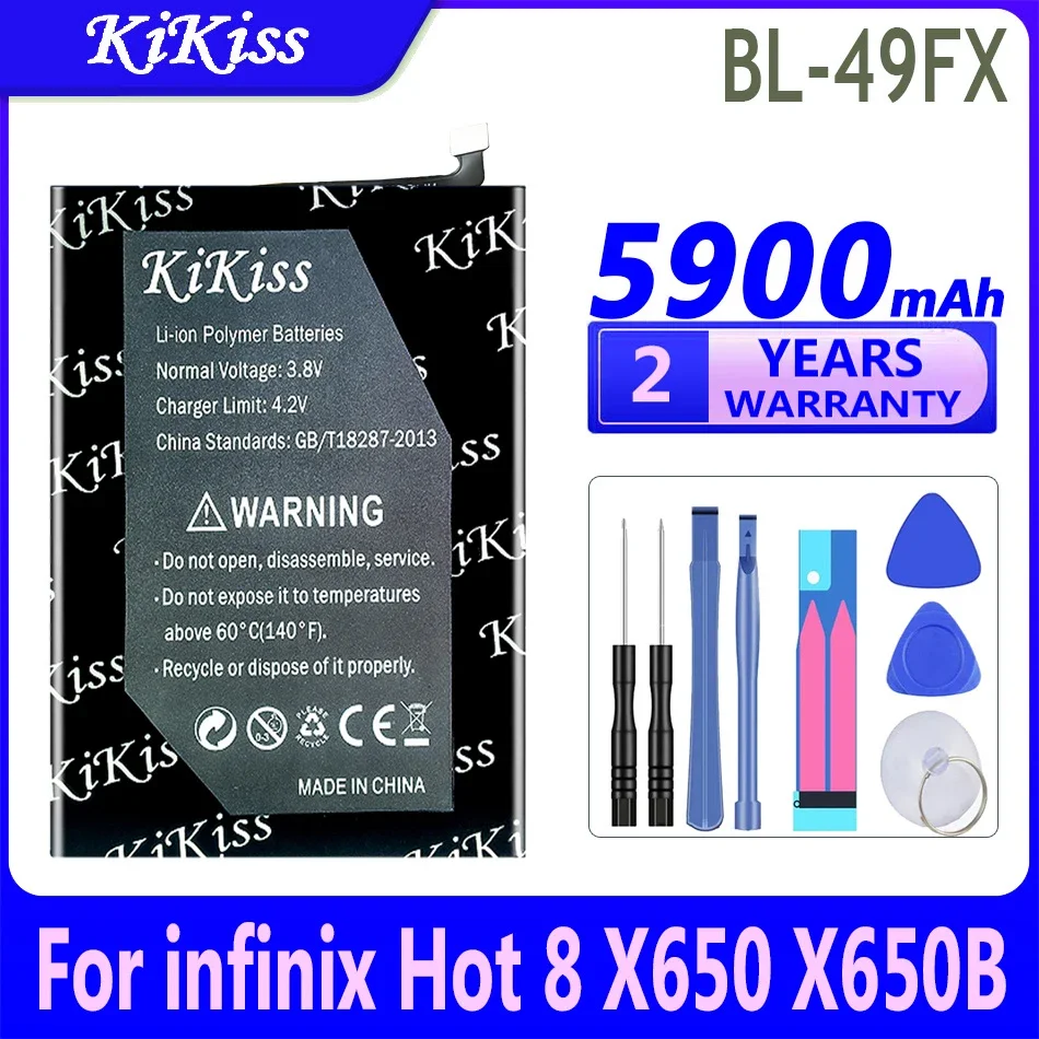 KiKiss Powerful Battery BL-44CX BL-49FX BL-44AX BL-39IX For Infinix X687/Zero 8/8i CE9 Hot 8 9 Note 4/5 pro Spark 5 Pro X655