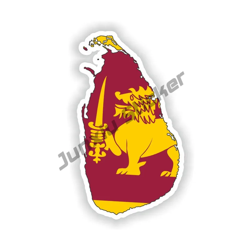 Fashion Car Sticker Sri Lanka Flag Map Accessories Vinyl Decal Cover Scratches Bumper Window Laptop Cup Wall Bike Moto Tuning