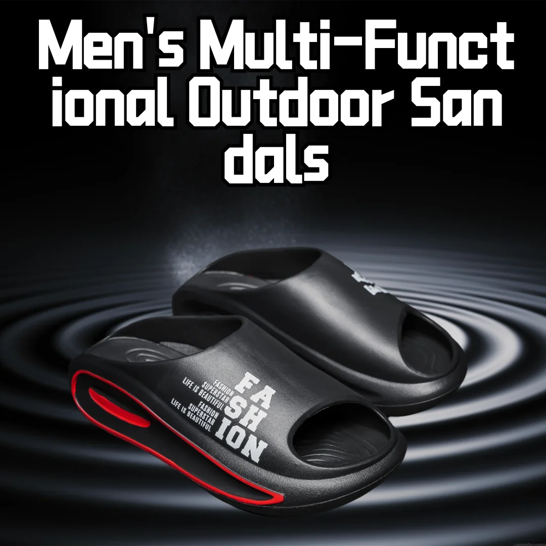 

Thick-Soled Men's Slippers for Outdoor Wear, Non-Slip and Odor-Resistant Sandals, Casual Walking Shoes, Suitable for Home and Daily Beach Wear