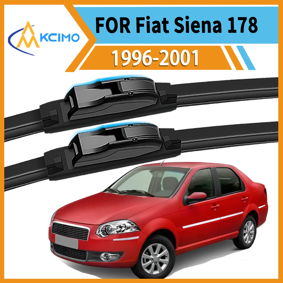 

Essential Safety Duo 2 Front Wiper Blades for Fiat Siena 178 1996-2001 Year-Round Clear Vision & Quiet Smudge-Free Operation