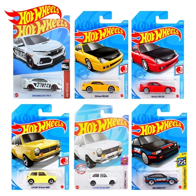 Original Hot Wheels Car 1/64 Diecast Kids Toys for Boys Vehicle Honda Civi Prelude CR-X Children Brinquedo Collect Birthday Gift