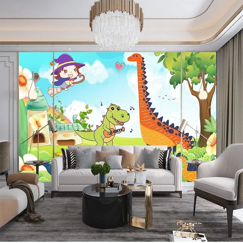 Custom Eender Welke Grootte 3d Behang Nordic Creatief Handgeschilderd Dier Cartoon Kinderkamer Achtergrond Muur Home Decor Achtergrond