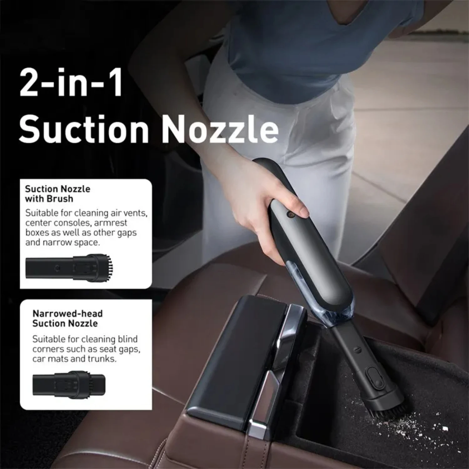 A1 Wireless Vacuum Cleaner for Car - Portable Handheld Mini Auto Vacuum Cleaner - Smart Cleaning Appliance