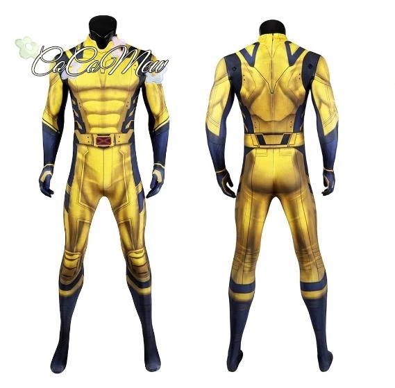 Wolverine Cosplay Costume James Howlett Jumpsuit Shoulder Armor Set 3D Printing Zentai Bodysuit Superhero Halloween Man Outfit