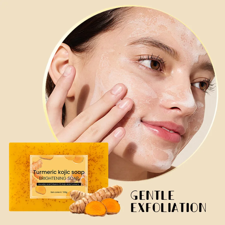 

Premium Handmade Shower Gels - Turmeric Lemon Kojic Acid Soap Ginger for Bathing and Face Washing