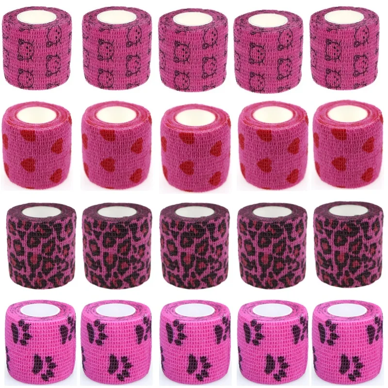 12/24 Stück Elastisches Selbstklebendes Sporttape, Vliesbandage, Universell Passend für Sport, Fußunterstützung, Gelenkschutz